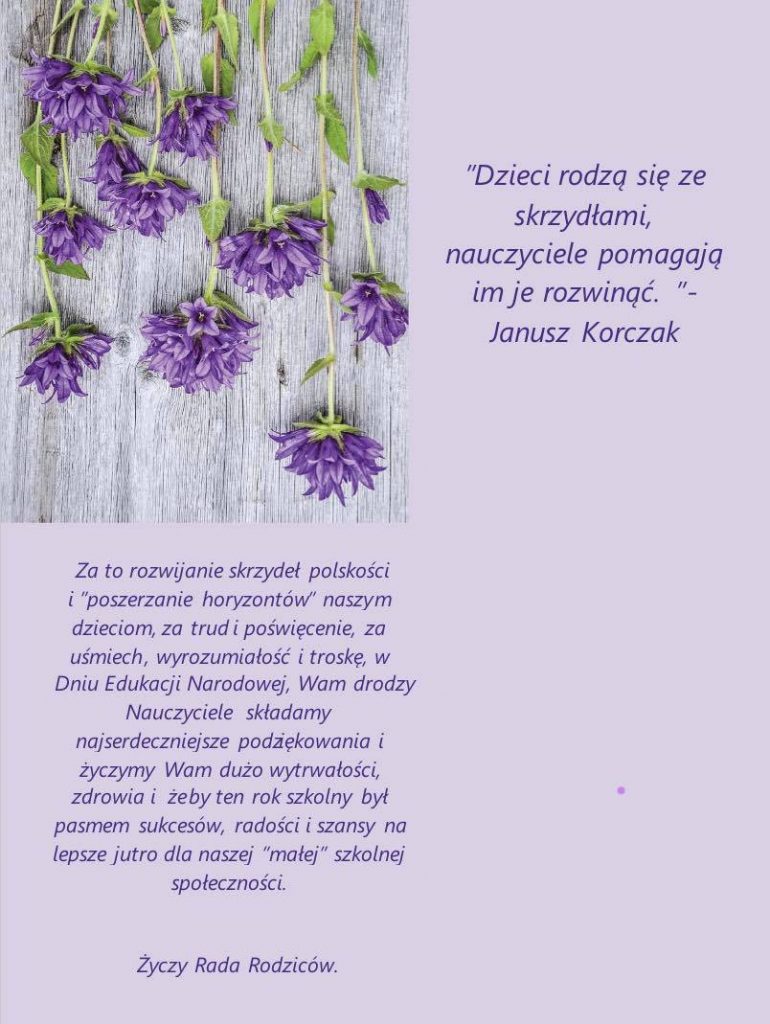 Życzenia z okazji Dnia Edukacji Narodowej