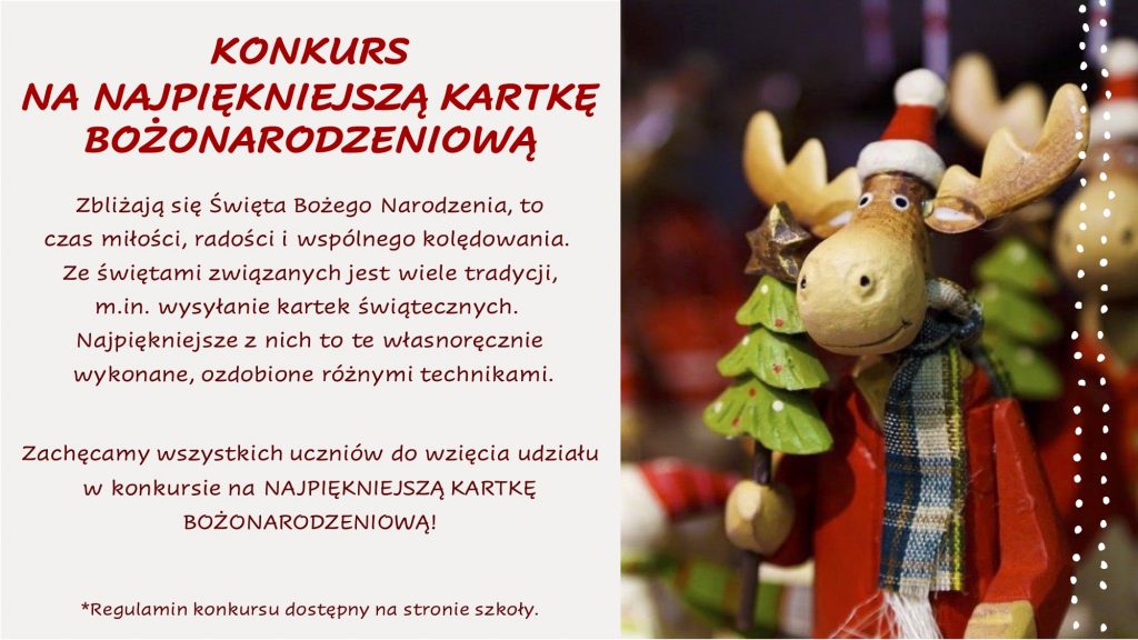 Konkurs na kartkę Bożonarodzeniową