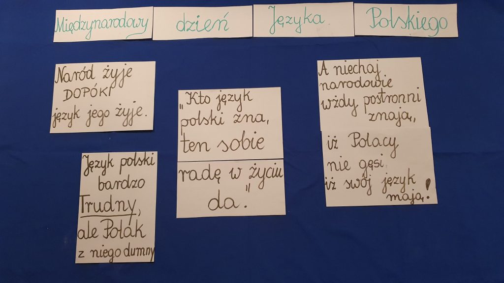 Międzynarodowy Dzień Języka Ojczystego w klasie 1a