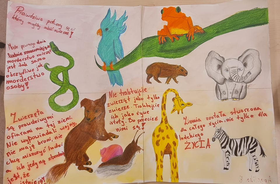 Temat wyginięcia zagrożonych zwierząt w klasie 8.