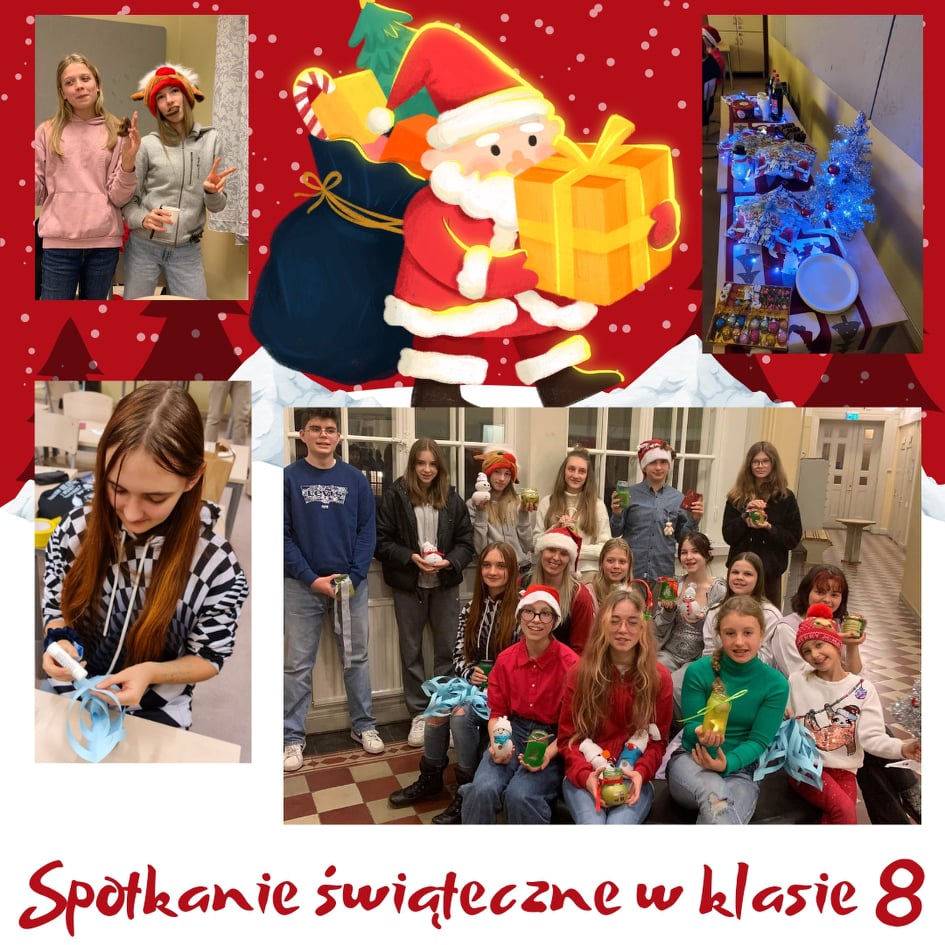 Spotkanie świąteczne i warsztaty w klasie 8