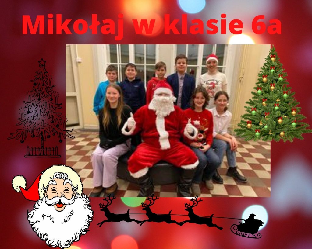 Spotkanie z Mikołajem i warsztaty świąteczne w klasie 6a i 6b