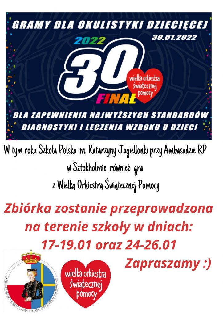 Zbiórka na Wielką Orkiestrę Świątecznej Pomocy – Zapraszamy