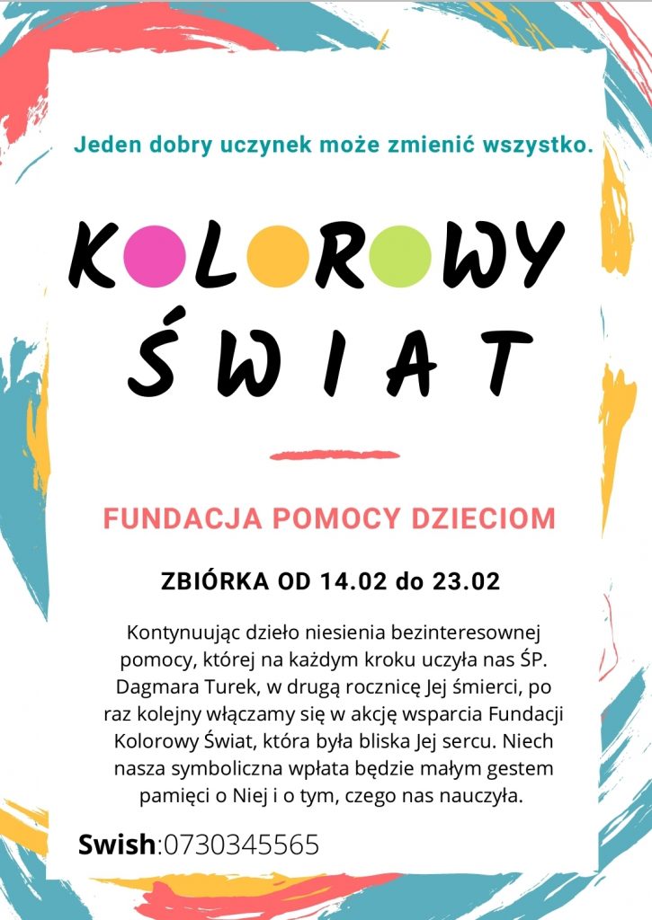 Zbiórka poświęcona pamięci naszej nauczycielki, śp. Dagmary Turek