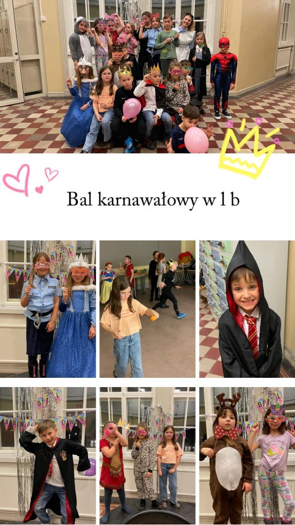 Karnawał w klasie 1b i 4b
