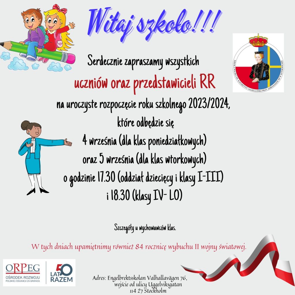 Rozpoczęcie roku szkolnego 2023/2024