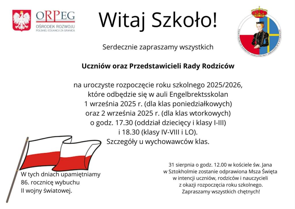 Witaj szkoło! 🎉❤️ Uroczyste rozpoczęcie roku szkolnego 2025/2026