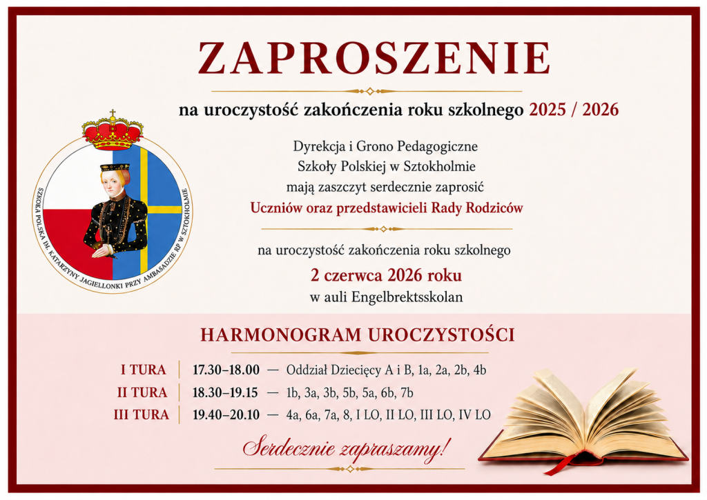 Uroczyste zakończenie roku szkolnego 2025/2026